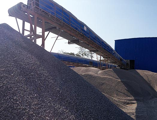 甘肅300T/H產量的石料生產線使用現場