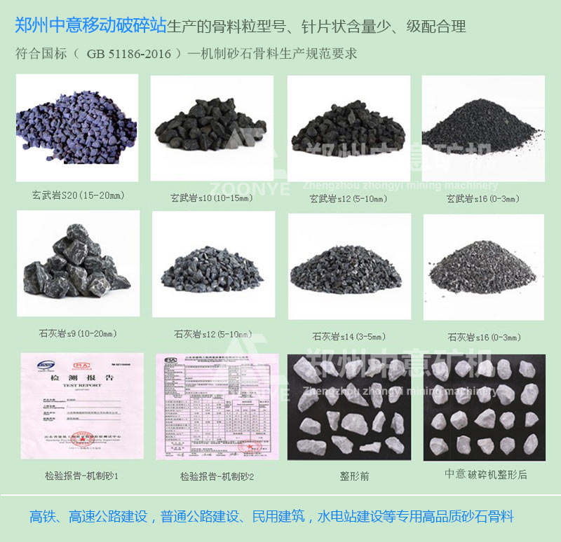 帶篩分機設備處理生產出來的再生骨料