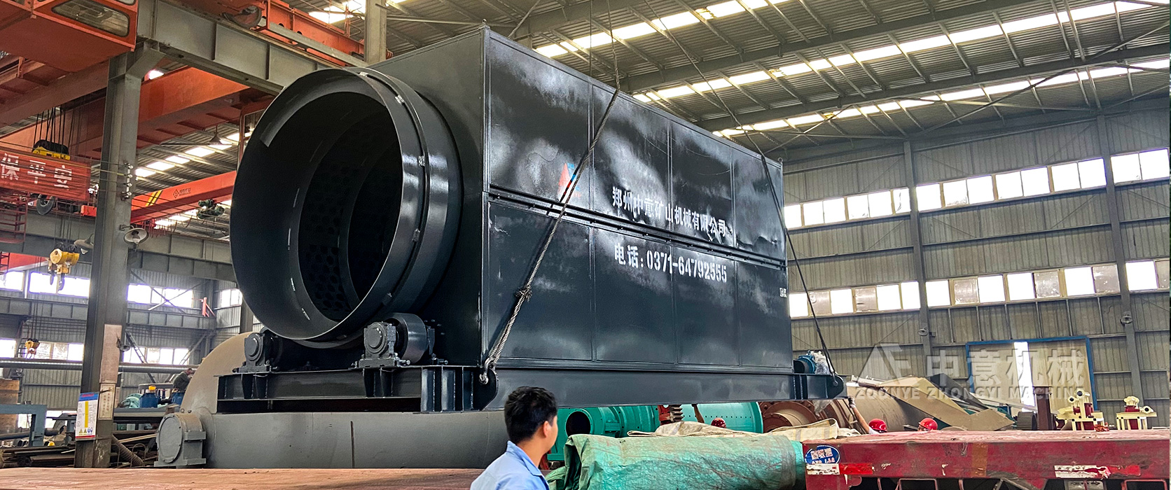 新款建筑垃圾篩分設備滾筒篩發往江蘇徐州